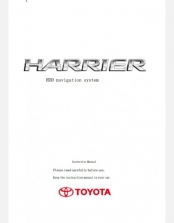 TOYOTA HARRIER 20110 2011 & 2012 NAVIGATIONINFOTAINMENT SYSTEM MANUAL